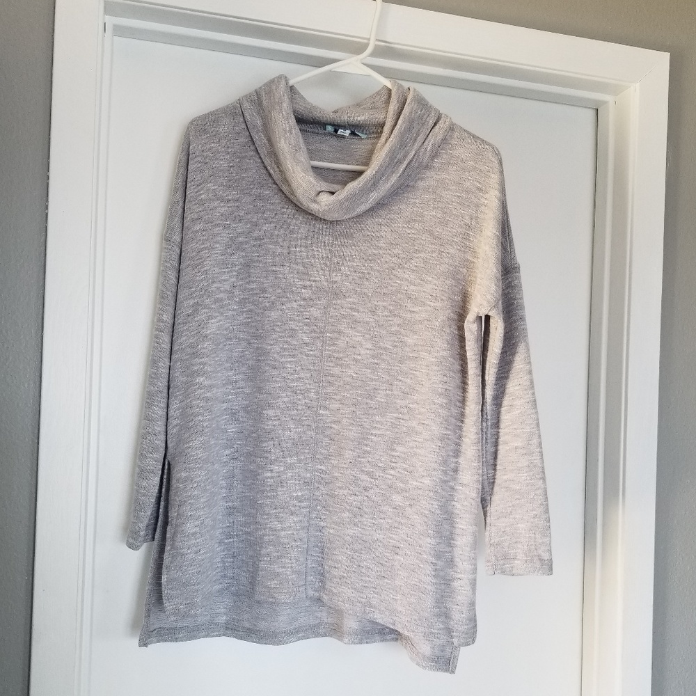 She + Sky Gray Cowl Longsleeve